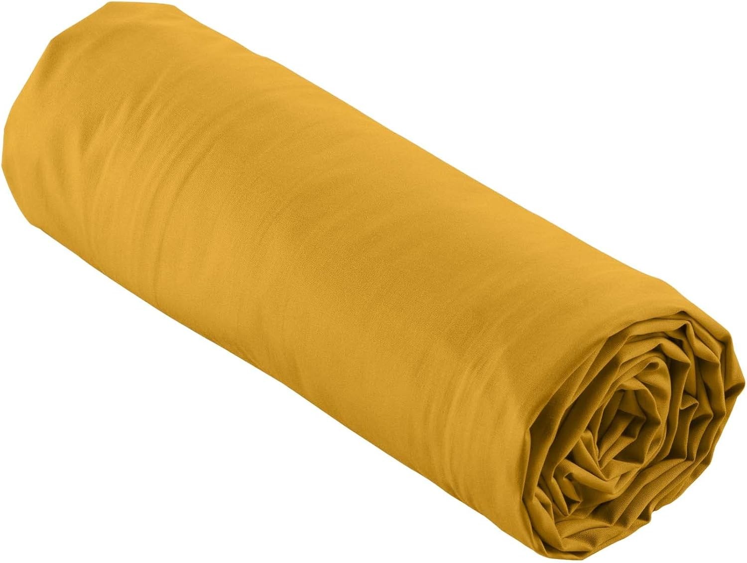 Drap Housse Percaline Douceur d'Intérieur 160x200 cm Curry Jaune