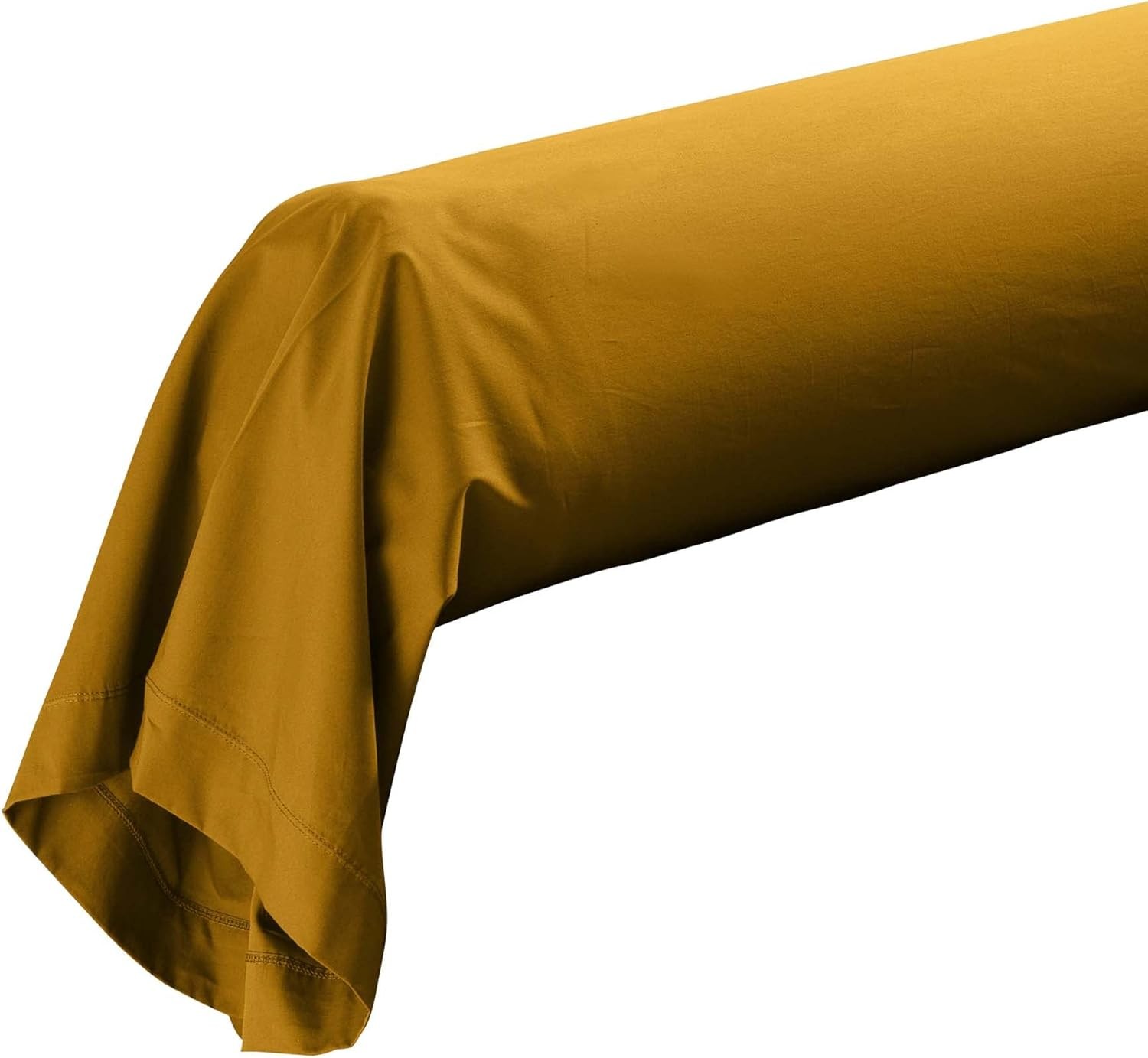 Taie de Traversin 85x185 cm Percaline Douceur d'Intérieur Curry Jaune