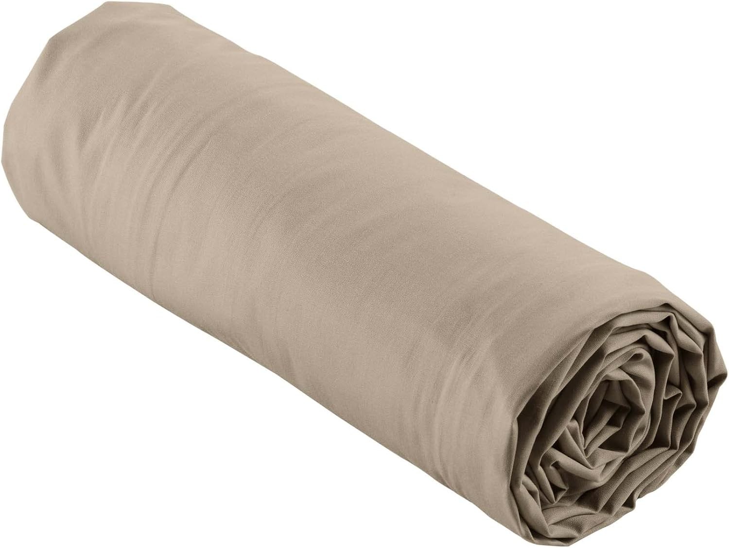 Drap Housse Percaline Douceur d'Intérieur 180x200 cm Sable Beige