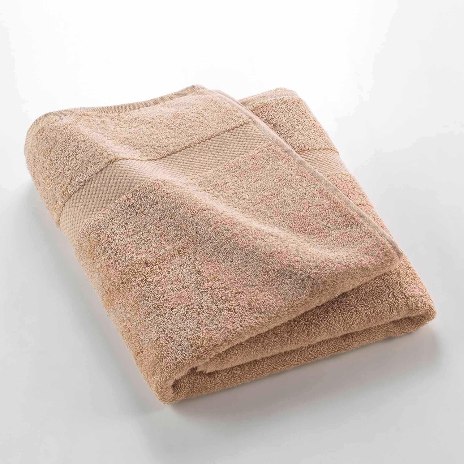 Drap de Bain Toilette Eponge Elégance  Noisette 90x150cm