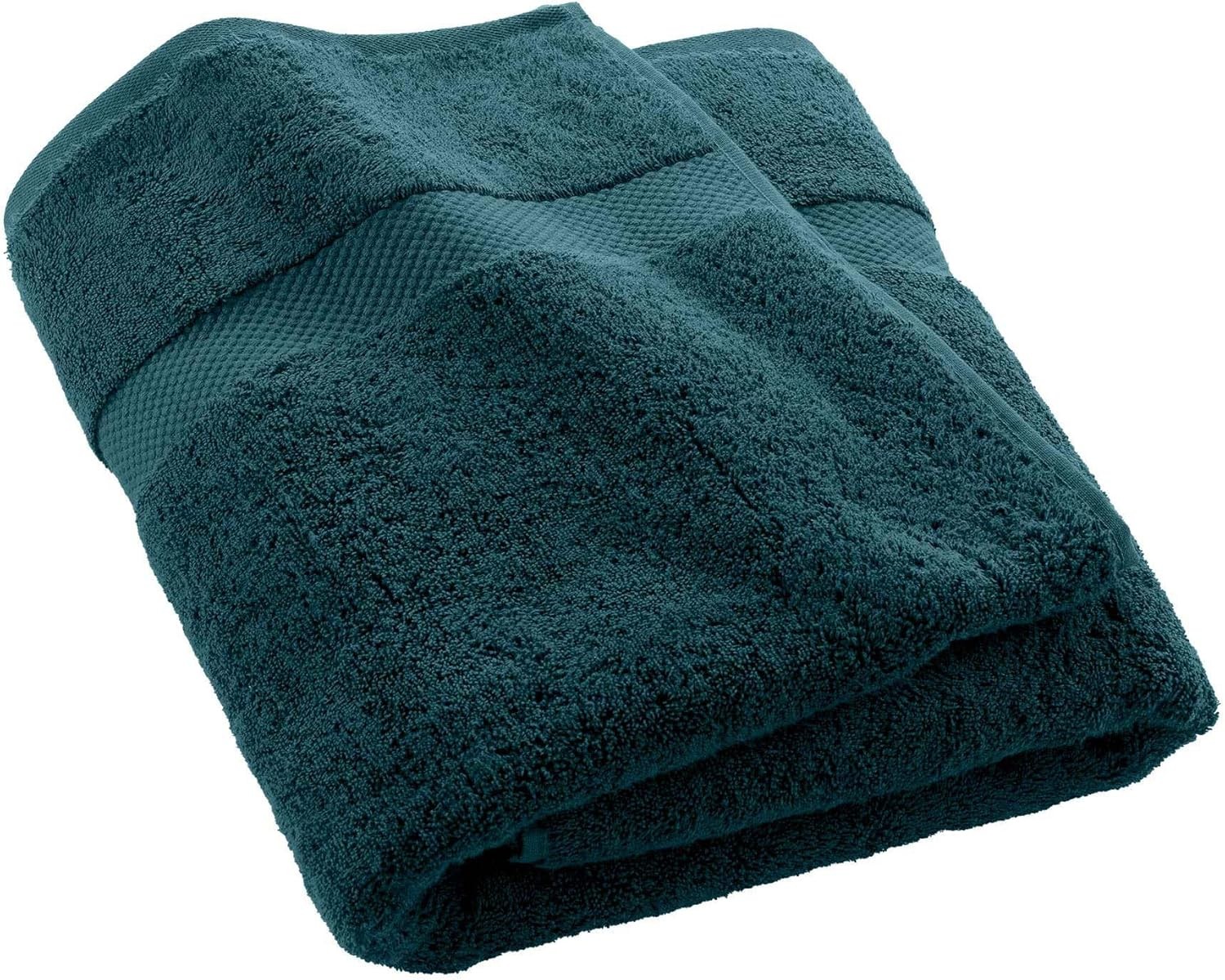 Drap de Bain Toilette Eponge Elégance Bleu Canard 90x150cm