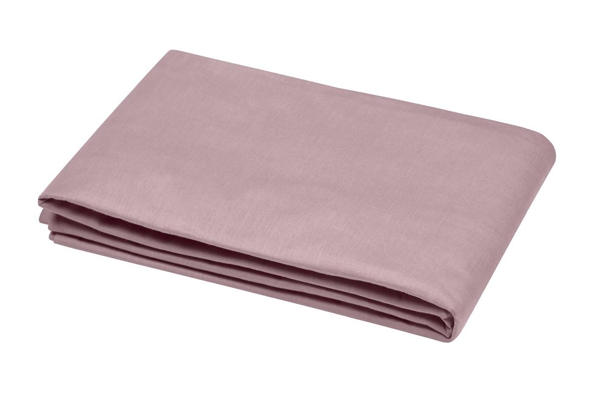 Drap Plat - Stof - 180 x 290 cm 57 Fils Coton, Eden Vieux Rose