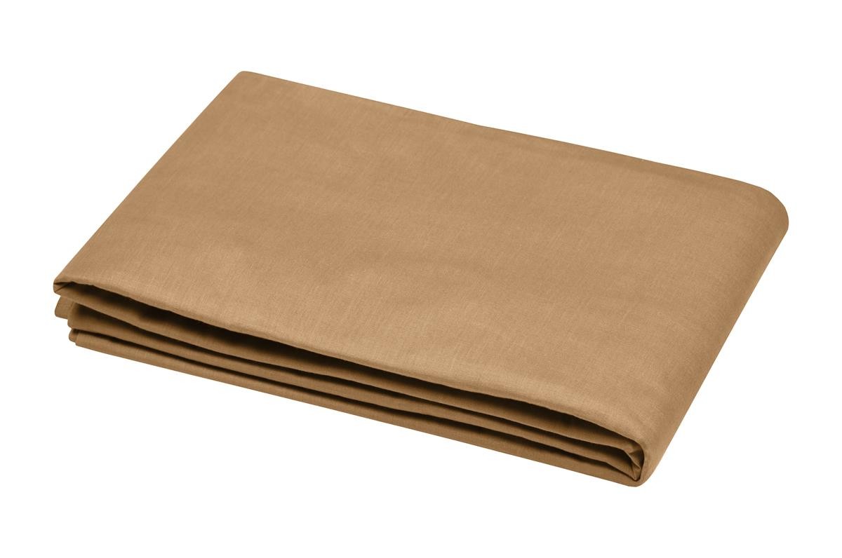 Stof - Drap Plat Coton 240 x 300 cm 57 Fils  Eden,  Curry