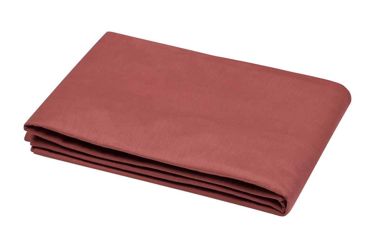 Drap Plat Coton 240 x 300 cm 57 Fils  Eden, Grenache