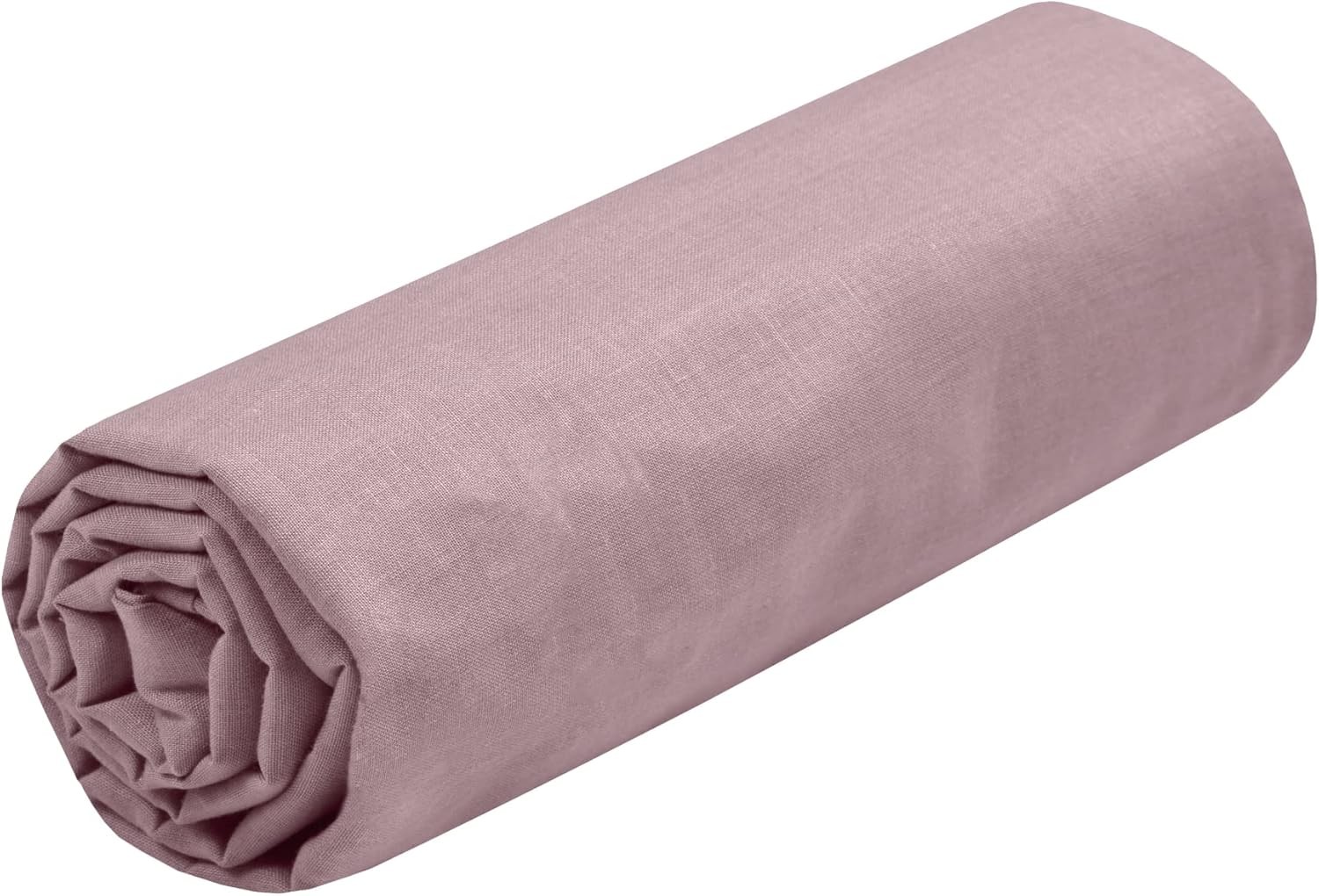 Stof - Drap Housse 180 x 200 cm Bonnet 30 cm 57 Fils Coton Eden, Vieux Rose